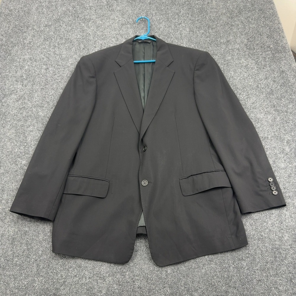 John Varvatos Blazer Mens 53 Black Wool Made in Italy Sport Coat Luxury Business